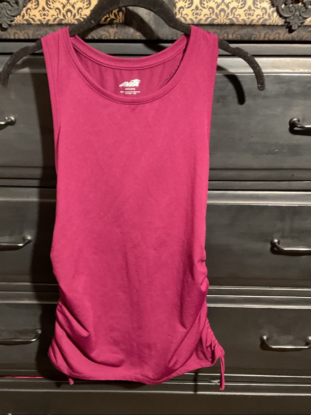 Avia Women's Deep Berry Sleeveless Active Tank with Side Tie